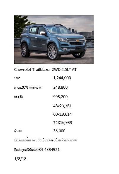 Chevrolet Trailblazer 2WD 2.5 LT Auto