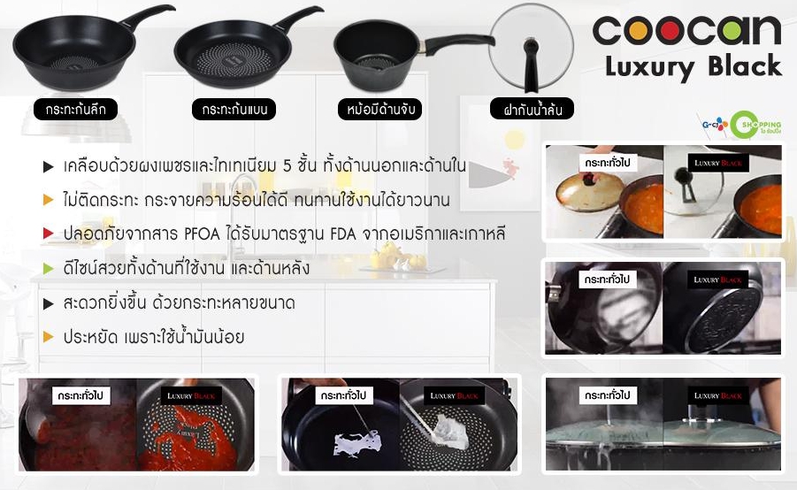 Coocan Luxury Black Pan Set 