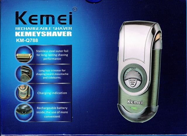 KEMEI - PORTABLE RECHARGEABLE SHAVER 