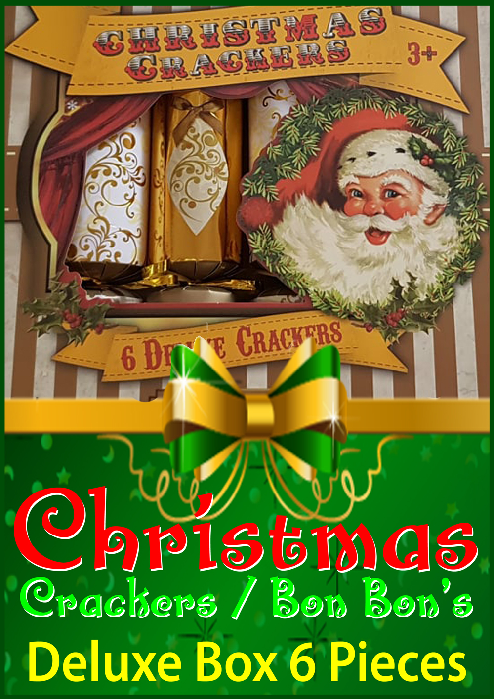 6 Piece Box Of Christmas Crackers / Bon Bons - 50% BIZpaye
