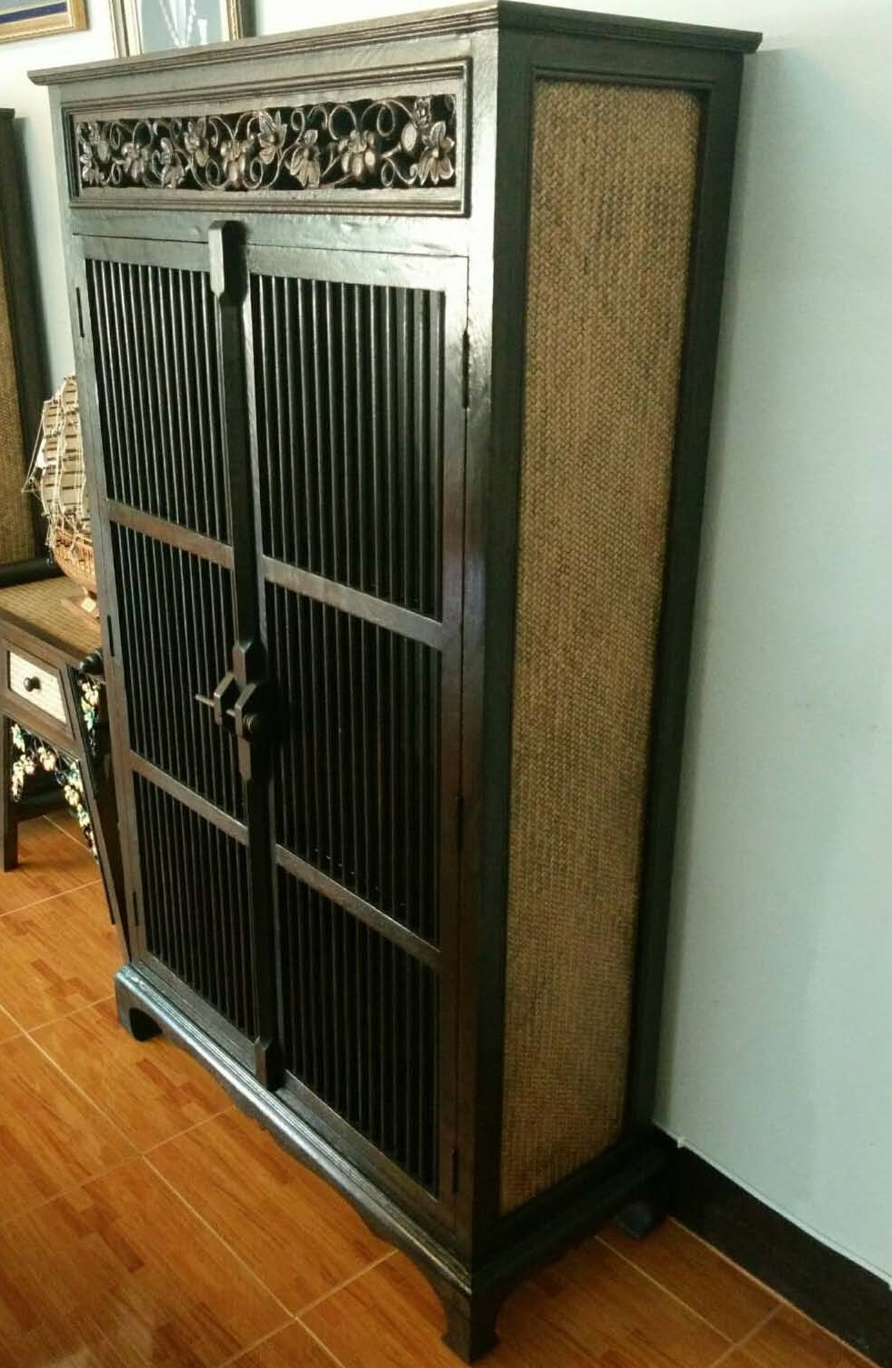 Antique black cabinet