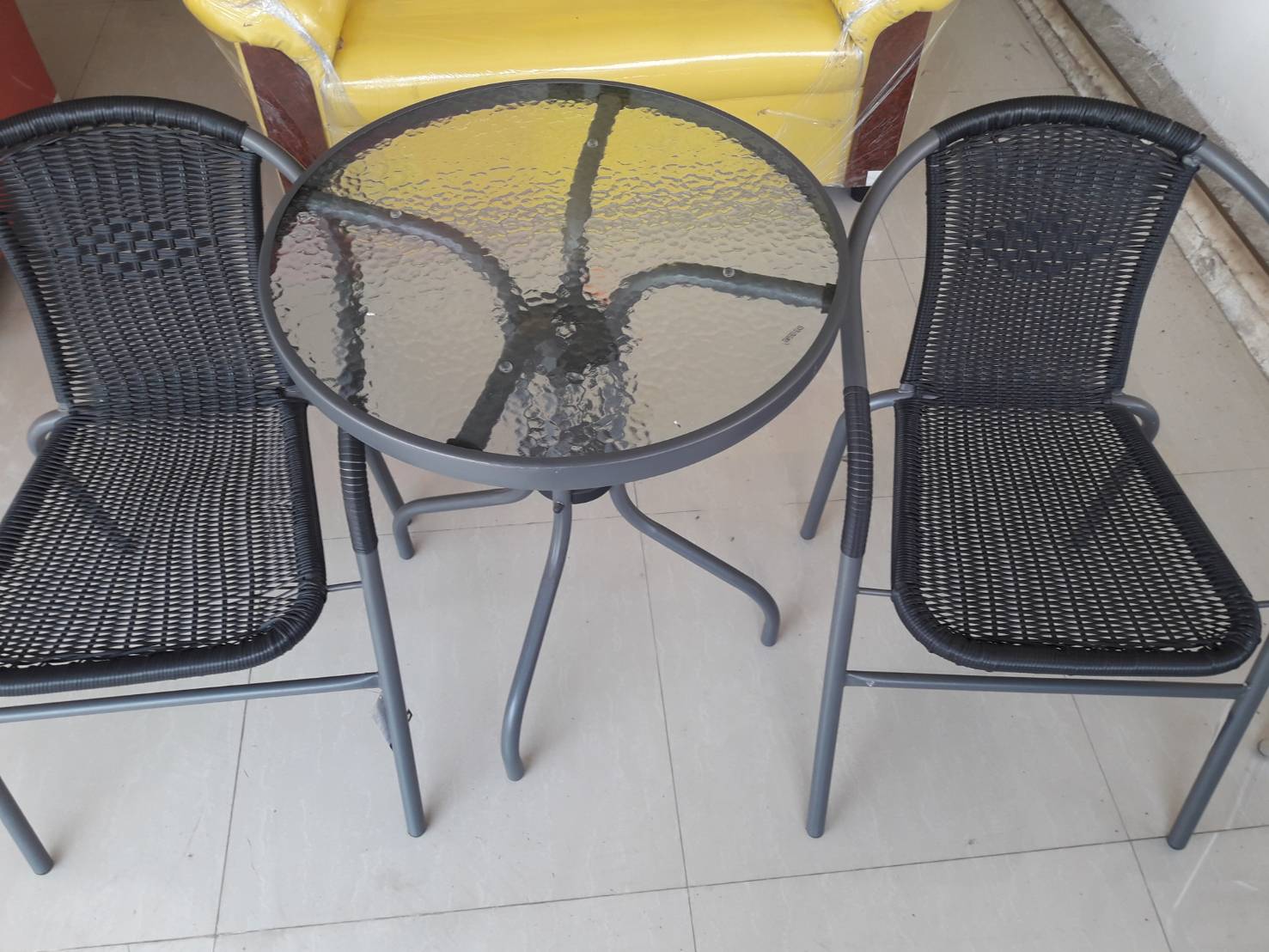 Rattan Chair & Table Set