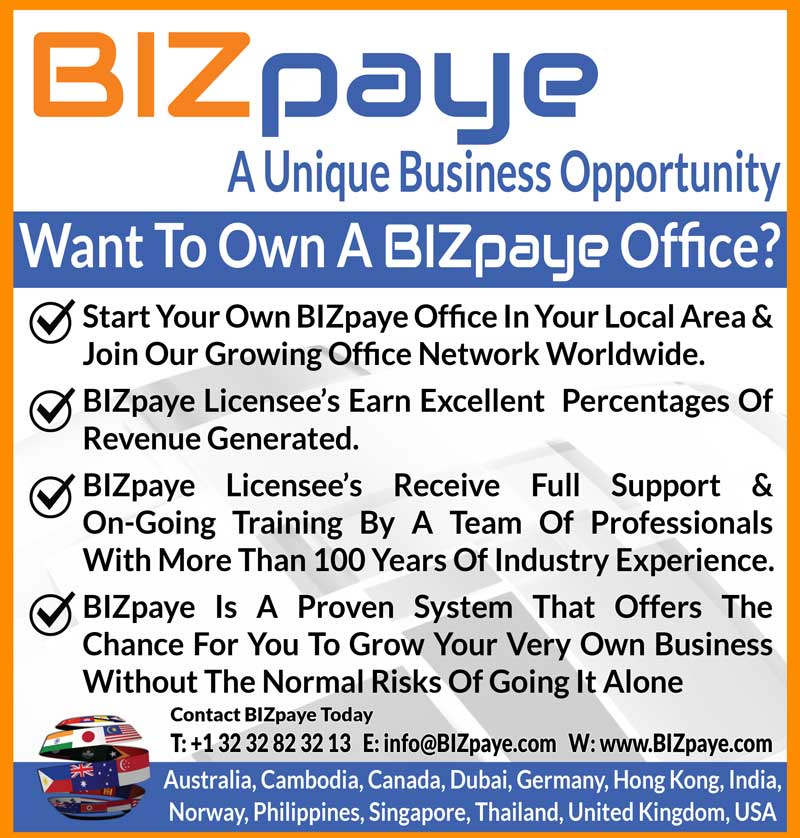 Own Your Very Own BIZpaye Office In Your Local Area