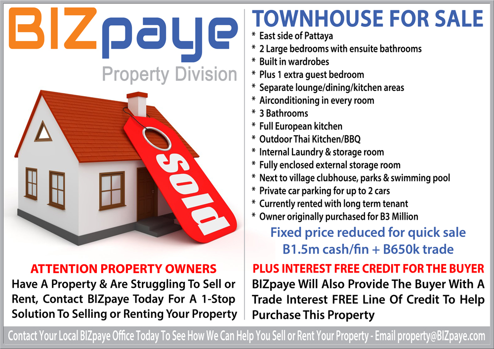 TOWNHOUSE FOR SALE - 30% BIZPAYE