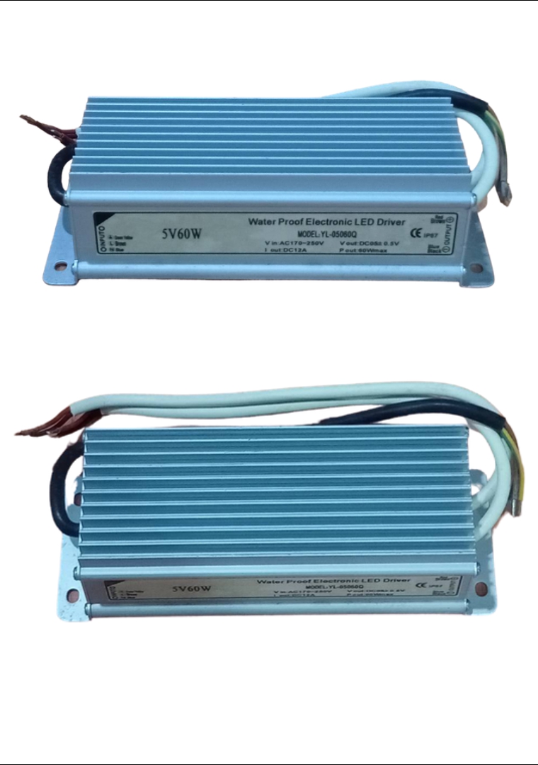 Waterproof Electroni LED Driver 5V60W