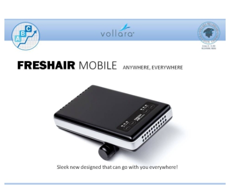 Fresh Air Mobile เครื่องฟอกอากาศสำหรับเดินทาง รุ่น เฟรช แอร์ โมบาย