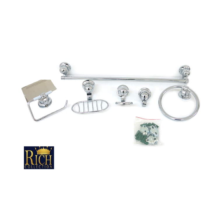 ชุดอุปกรณ์ ห้องน้ำ 6 ชิ้น  6 piece bathroom accessory set