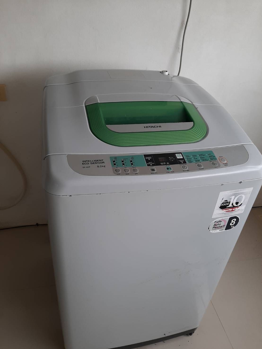HITACHI เครื่องซักผ้าฝาบน 8 KG