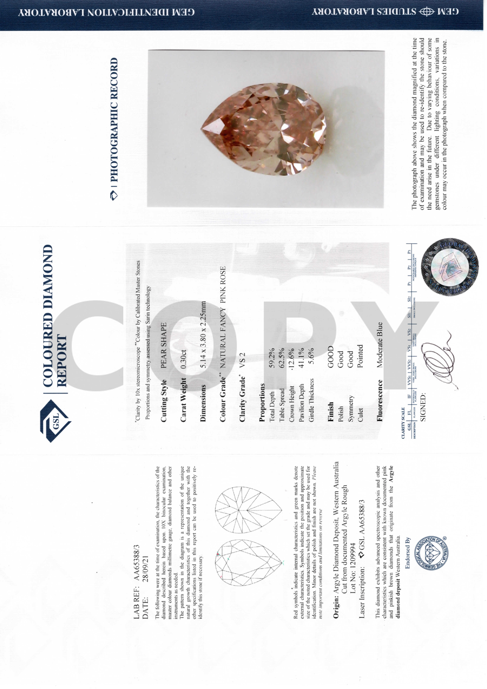Natural Fancy Pink Rose Diamond