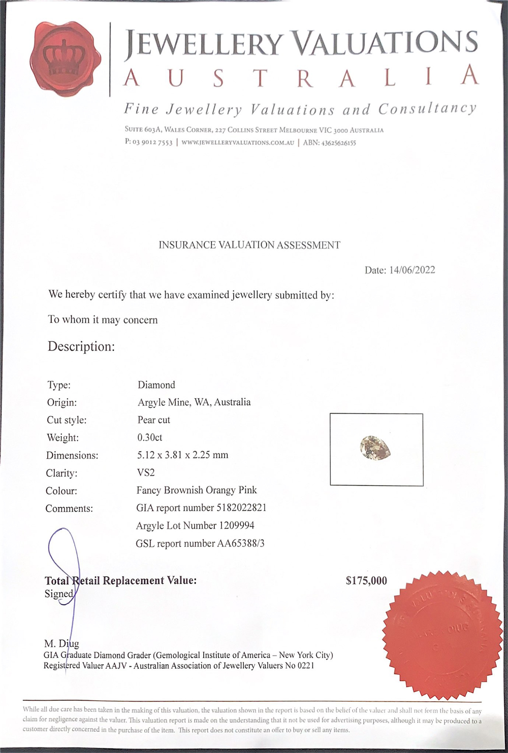 Natural Fancy Pink Rose Diamond