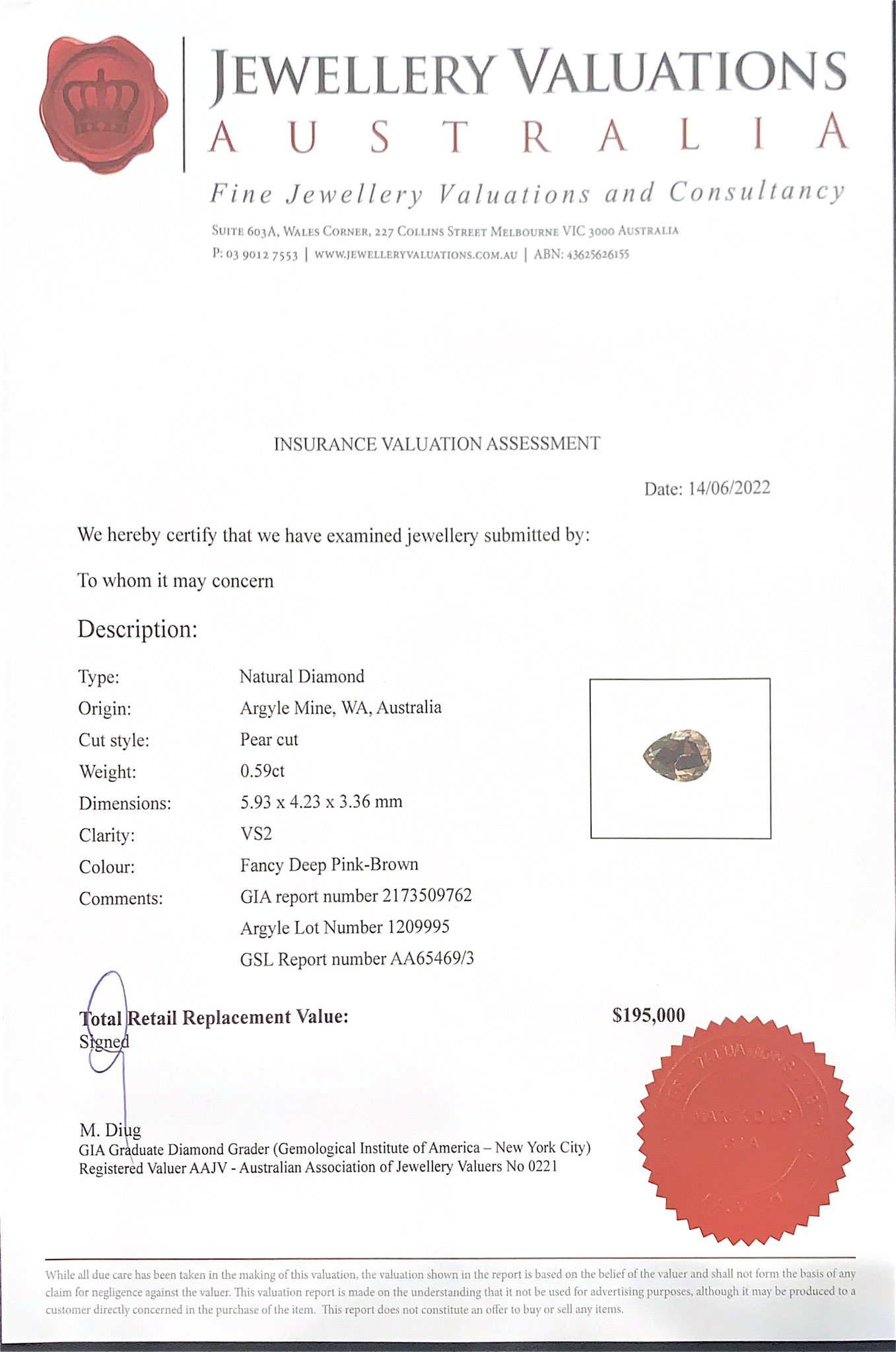 FANCY DEEP PINK-BROWN DAIMOND