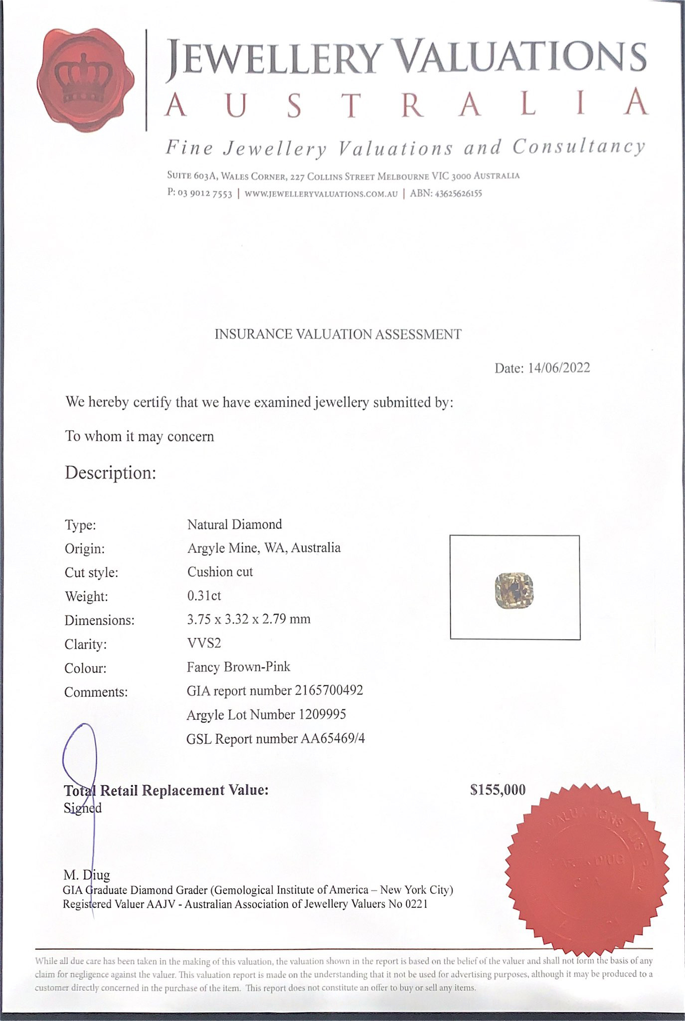 FANCY BROWN-PINK DIAMOND