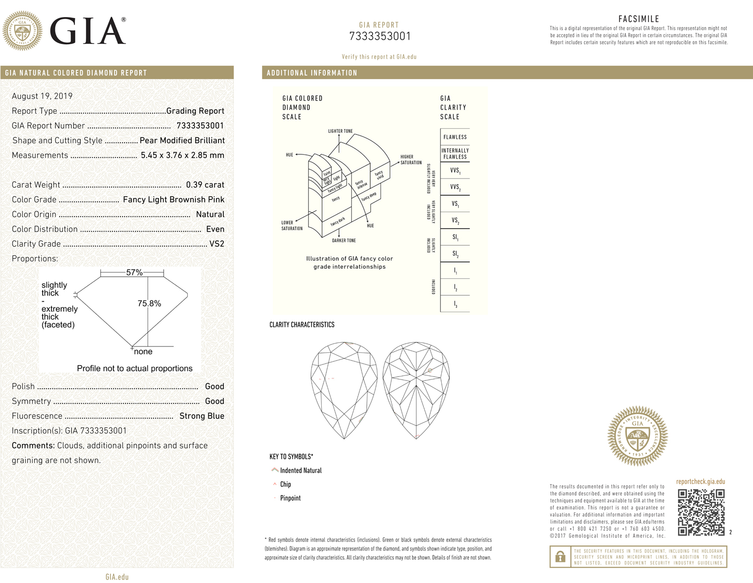 FANCY LIGHT BROWNISH PINK DIAMOND