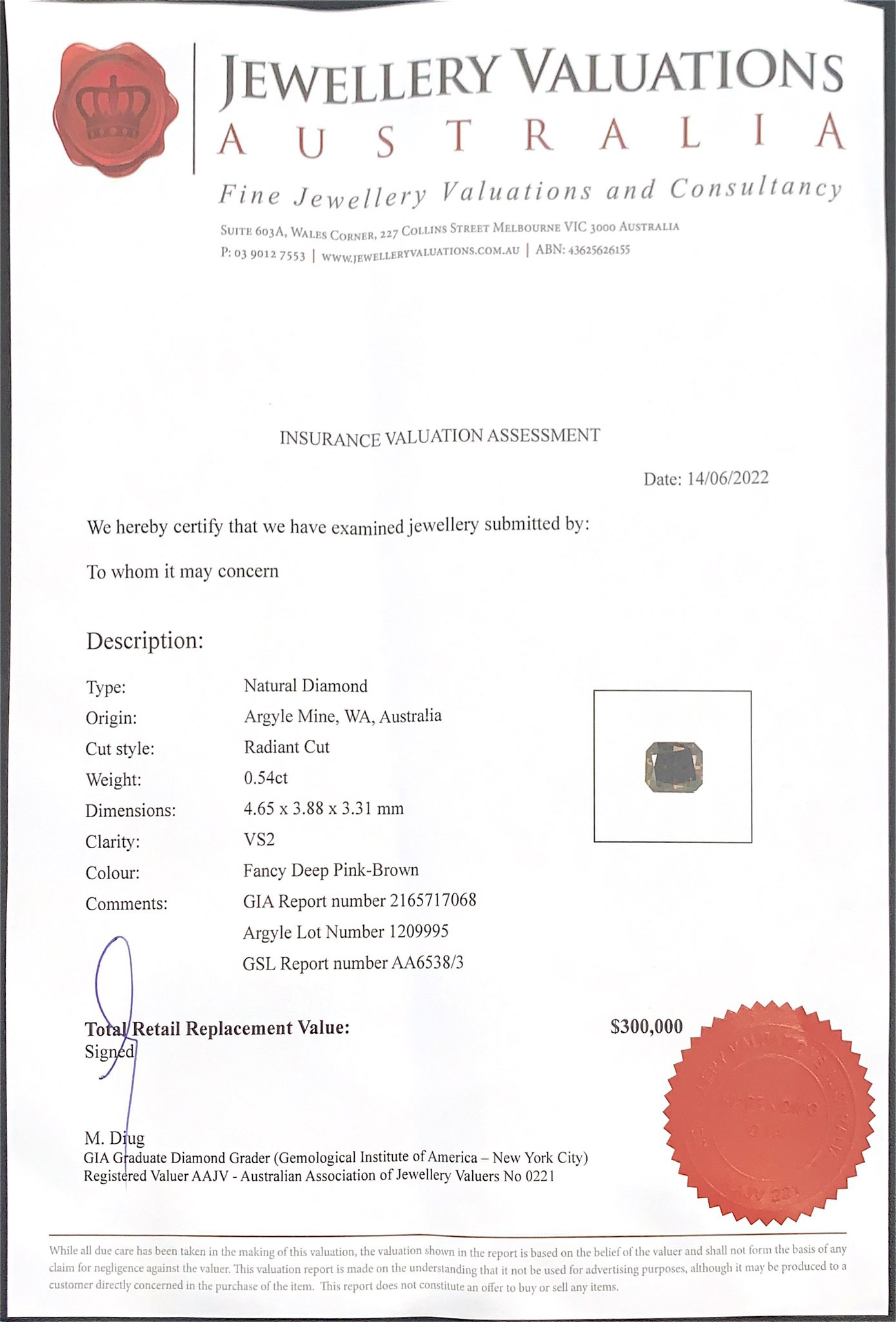 FANCY DEEP PINK-BROWN DIAMOND