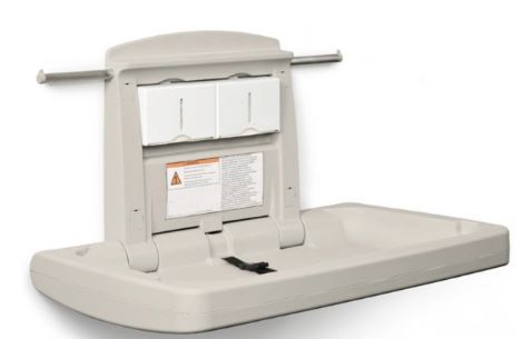 White HDPE Baby Changing Station 25kg + 50% BIZPaye 
