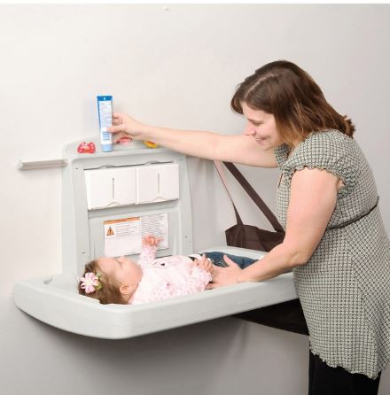 White HDPE Baby Changing Station 25kg + 50% BIZPaye 